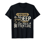 T-shirt Jeep Work Hard | automobile-passion