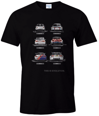 T-shirt BMW M3 evolution | automobile-passion